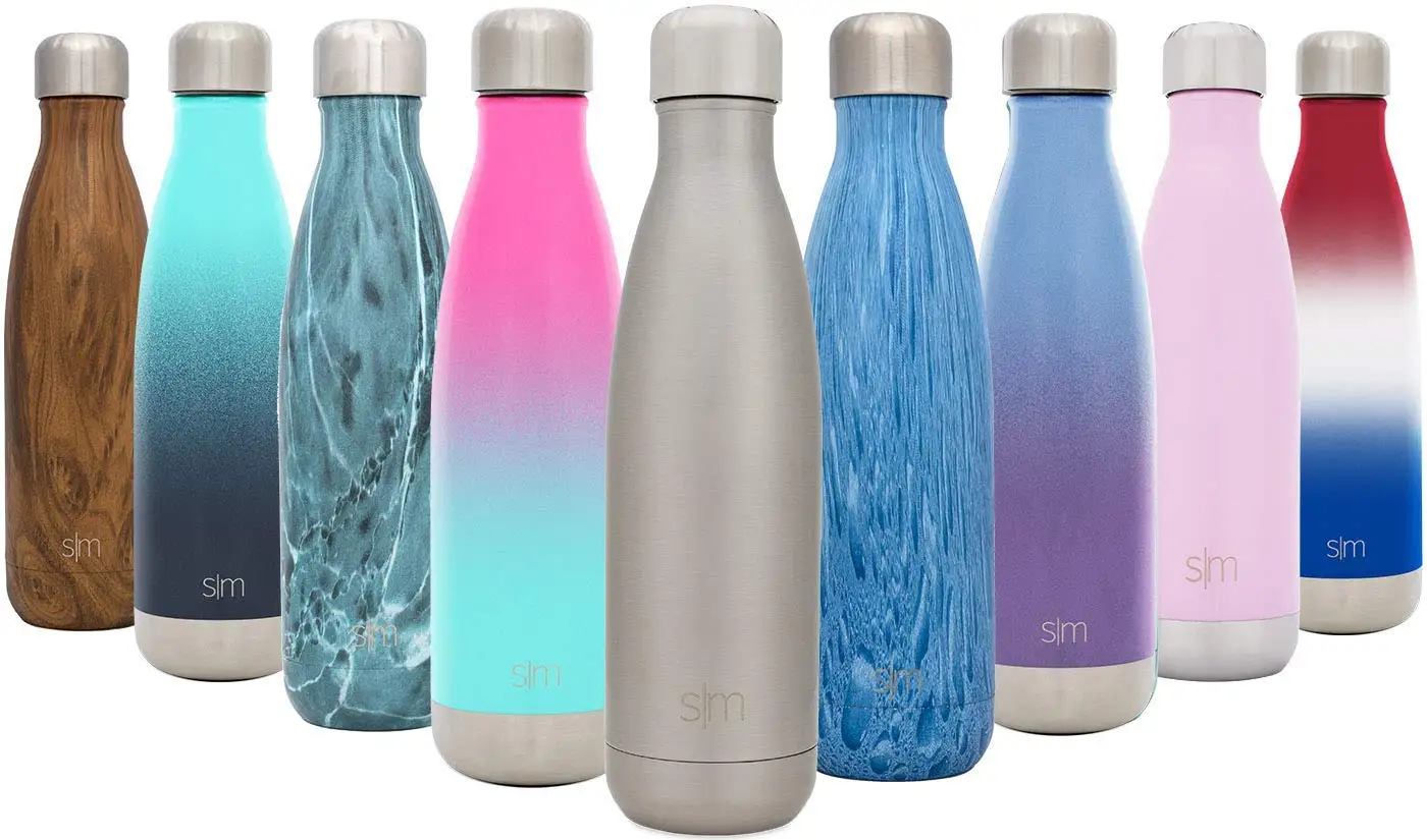 500ml customized motivational dumbbells stainless water bottle with metal lid for gym sport