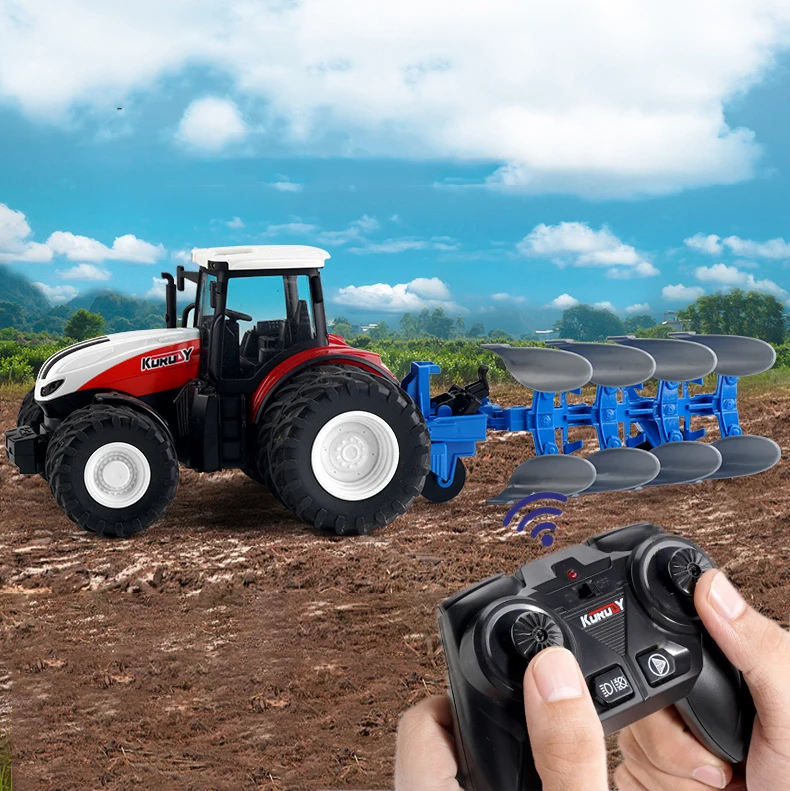 Flip plow alloy farmer truck rc tractor remote control 1:24 6channel