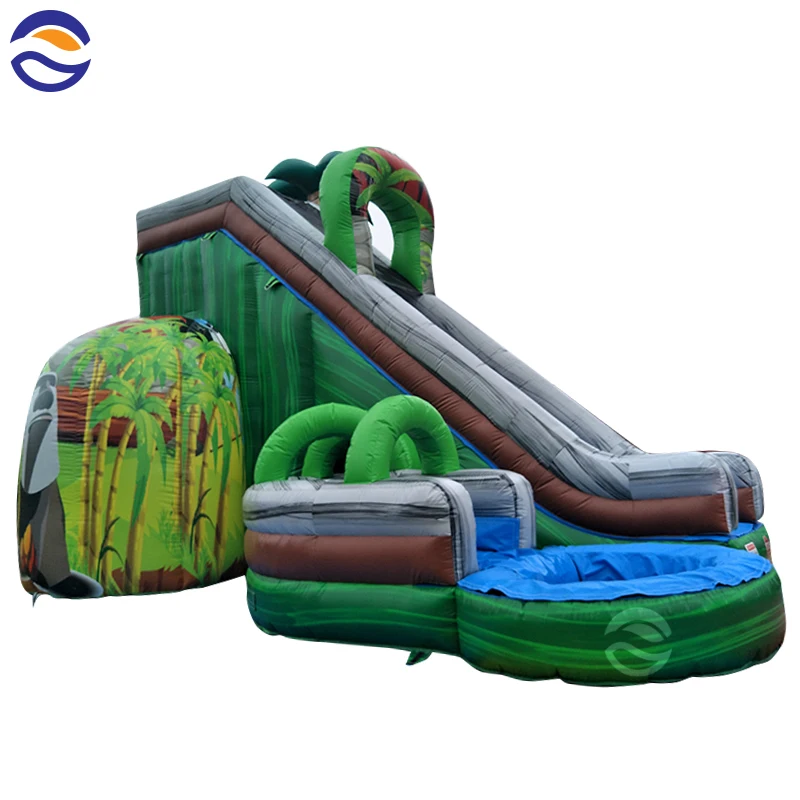 Waterslides 22 Ft Hurricane Curve Water Slide Giant Inflatable Water Slide For Adult
