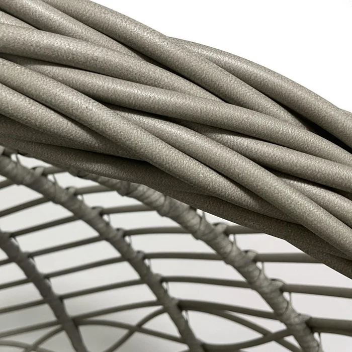 Factory Wholesale Price Large Outdoor Wicker Hanging Plastic Egg Chair with Handle, egg shaped outdoor chairs