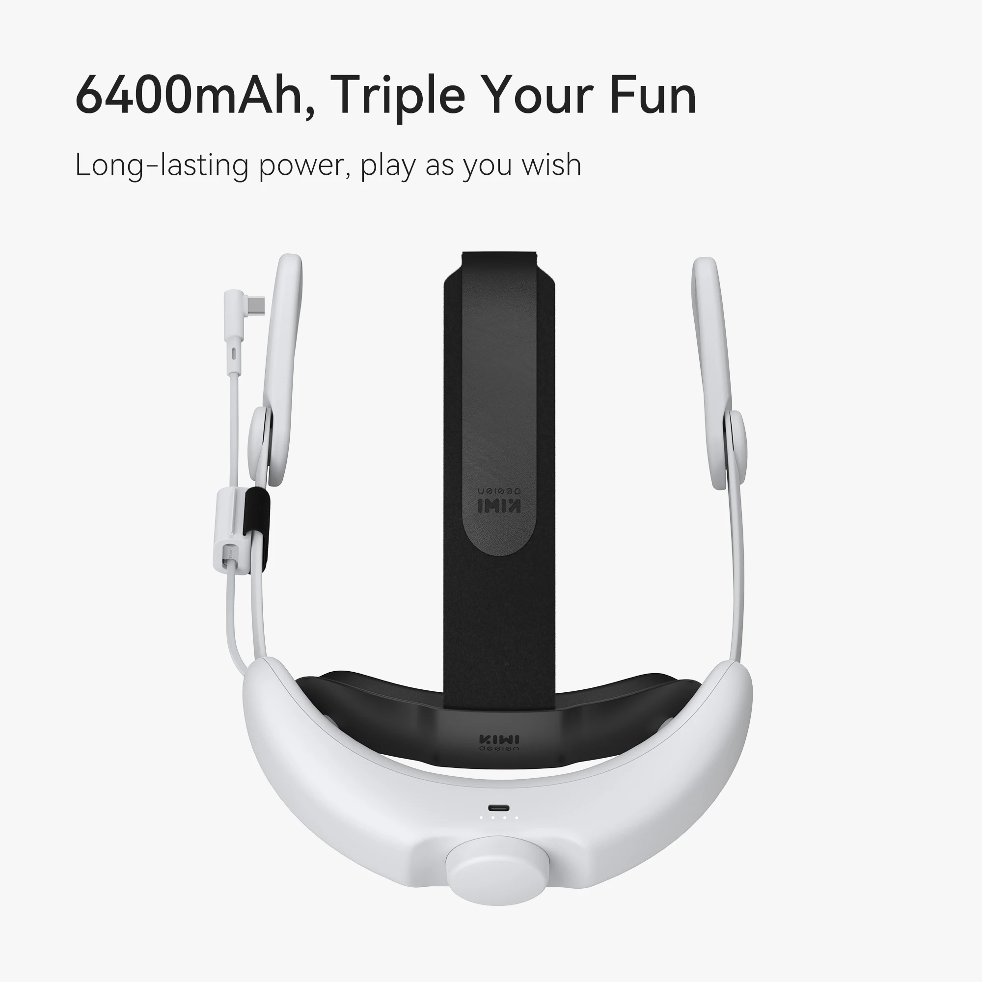 6400mAh Battery Strap For Meta Quest 2 Superior Comfort Wearing VR Accessories  Battery Head Strap For Oculus Quest 2