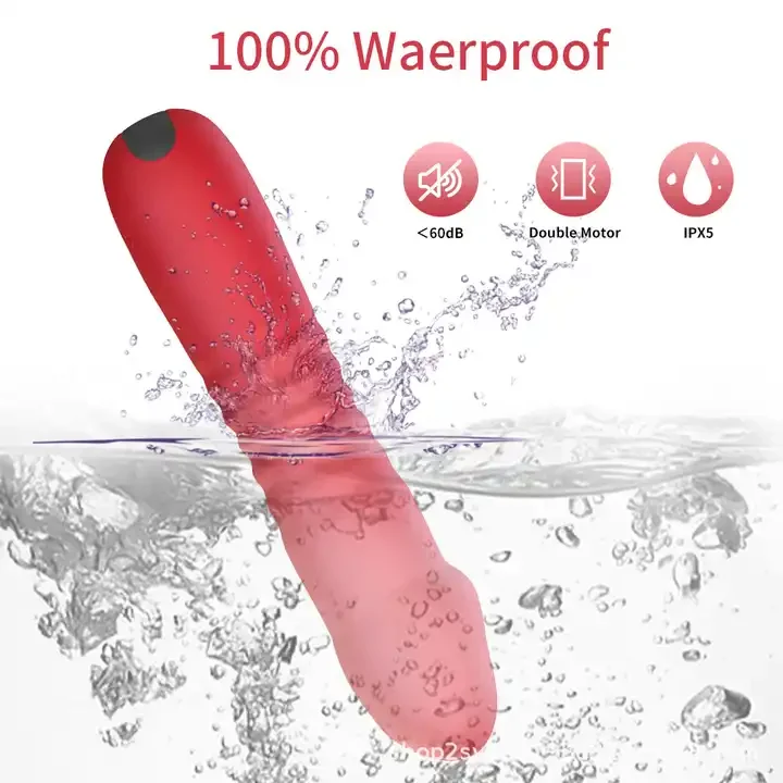 Silicone Telescopic Bullet Vibrator USB Charging Mini Wand Massager Clitoral Stimulator Realistic Dildo Clitoris Massager Toy