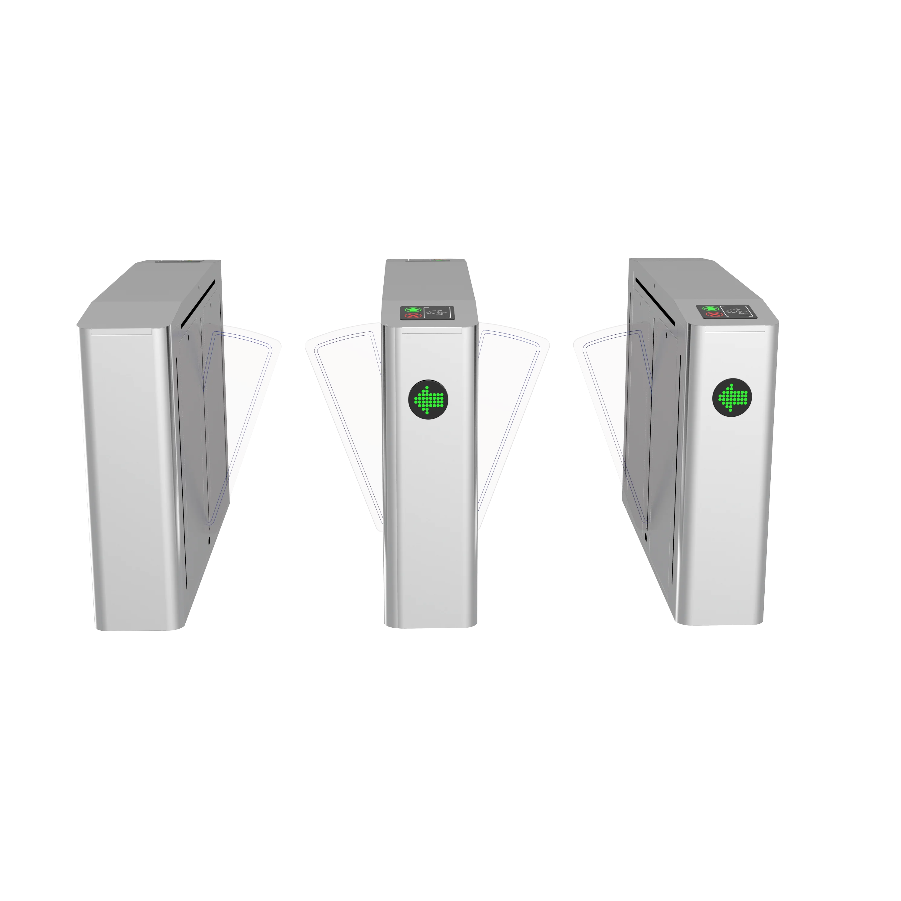 Biometric Access Control Flap Turnstile Stadium Entry Flap Barrier for School Hotel