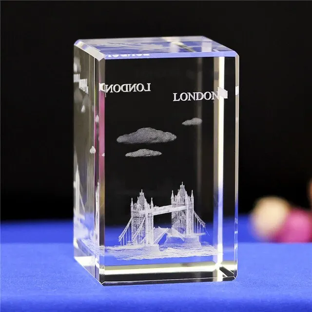 JY crystal поставка с фабрики фигурка из хрустального Куба модель здания прямые продажи 3D-лазерное травление стеклянные кубики подарочной коробкой