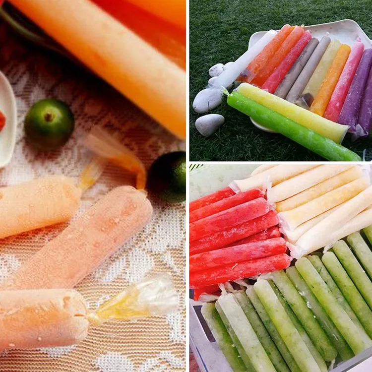 Transparent Frozen Yogurt Liquid Package Custom Printed Ice Popsicle Packaging Bags