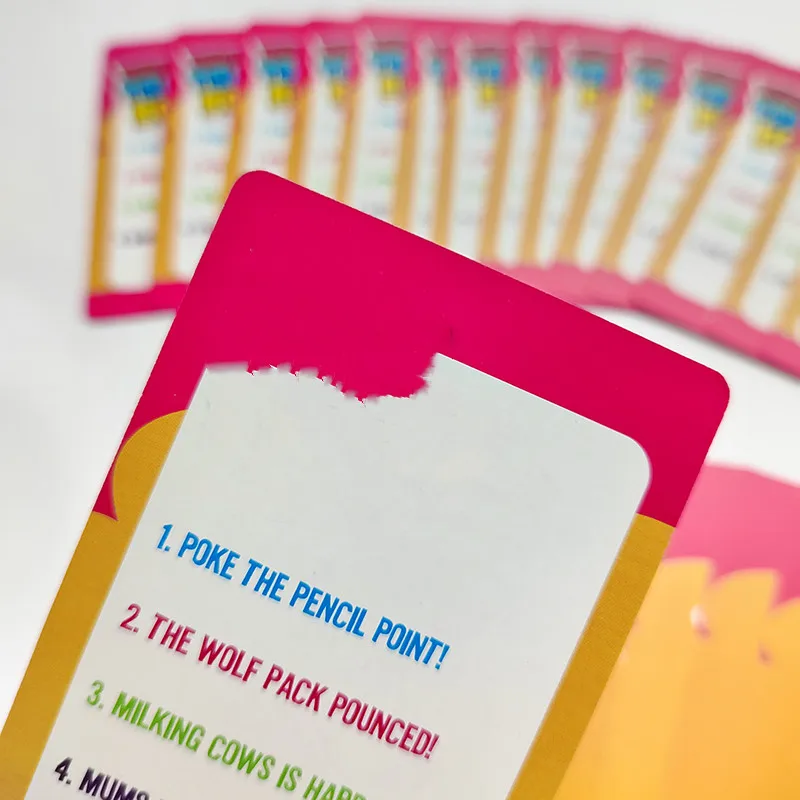 Горячие продажи игра карты семья друг вечерние уникальный карточные игры, что вам принимать о ultimate угадать карточная игра