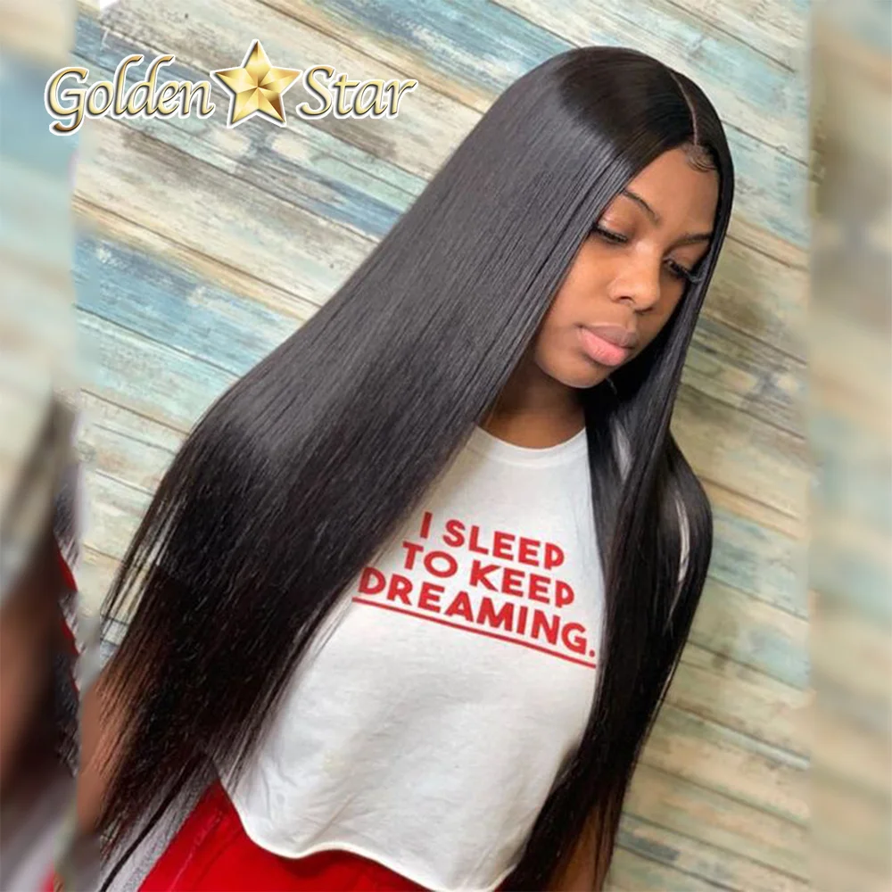 GD Hd Lace Frontal Wig Vendor Brazilian Virgin Swiss Lace Closure Front Bone Straight Human Hair Wigs For Black Women