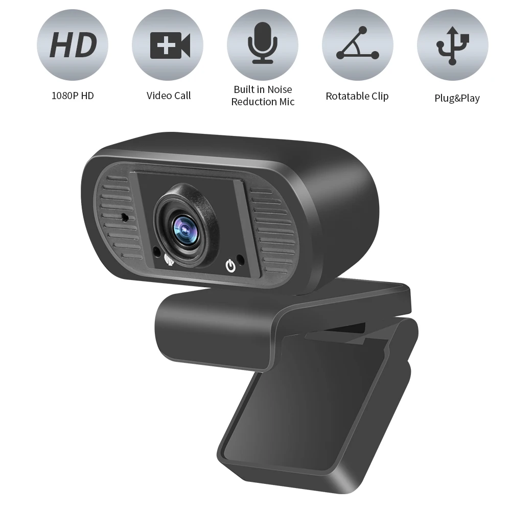 
2021 New Arrival Full HD 1080P USB Webcam Smart Digital Video PC Web Camera for Video Call Meeting Broadcast Live 
