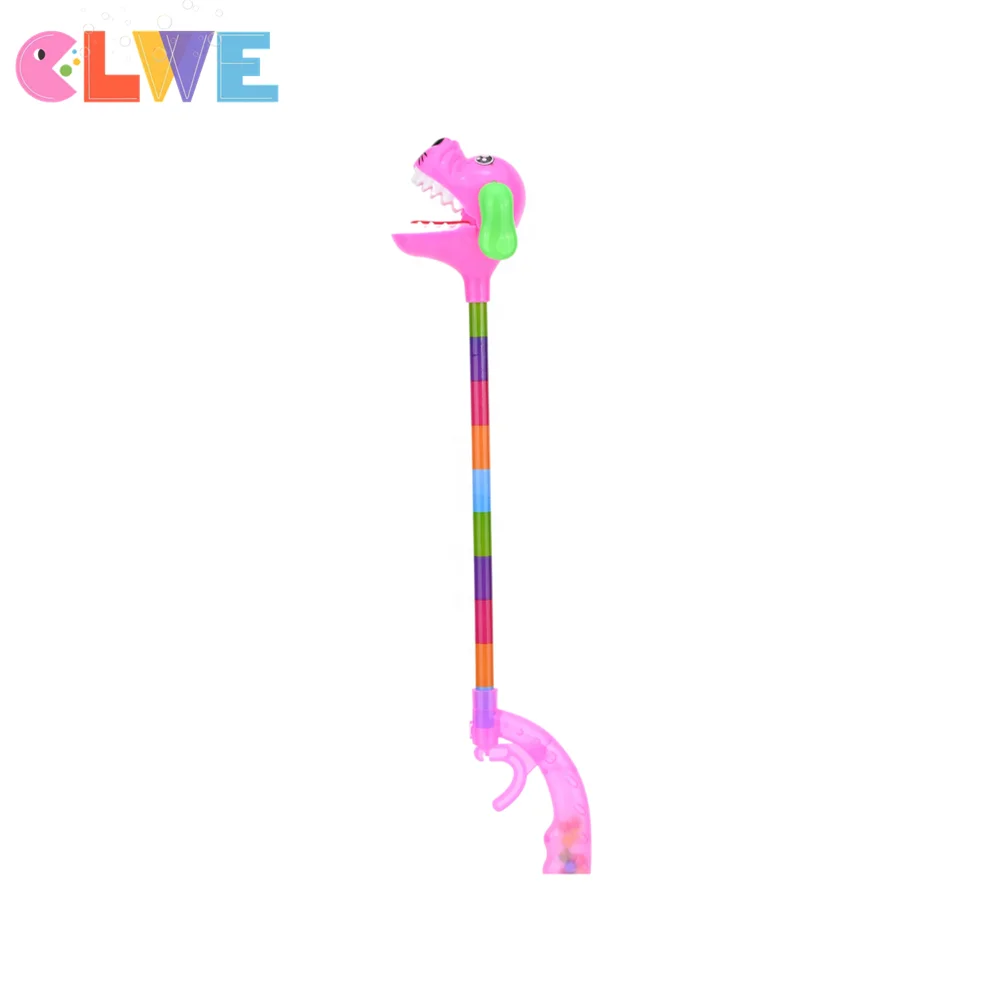 Hot sale Indoor outdoor party game toy Primary true color real color animal toy candy long neck dog grabber dog claw clip candy toy