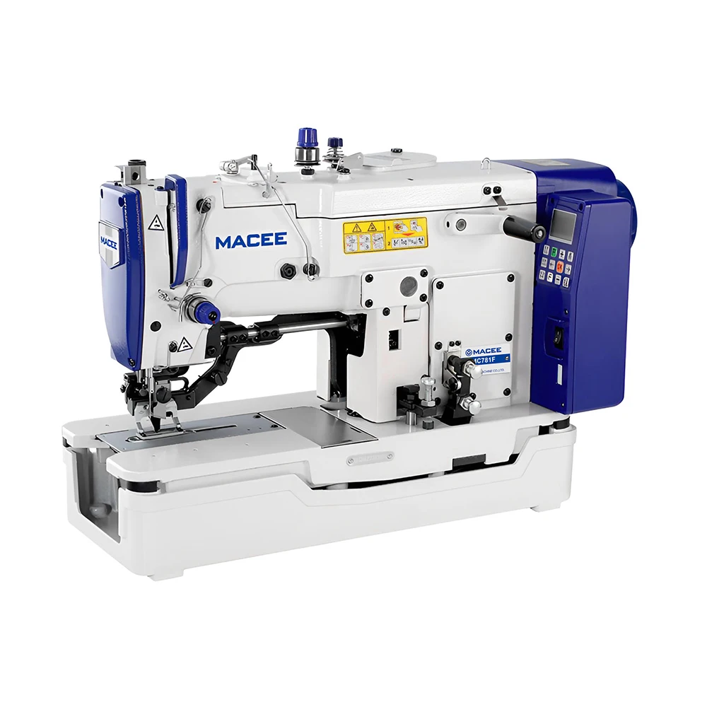 MC 781F Industrial High Speed Flat-Bed Straight Button Holer Sewing Machine