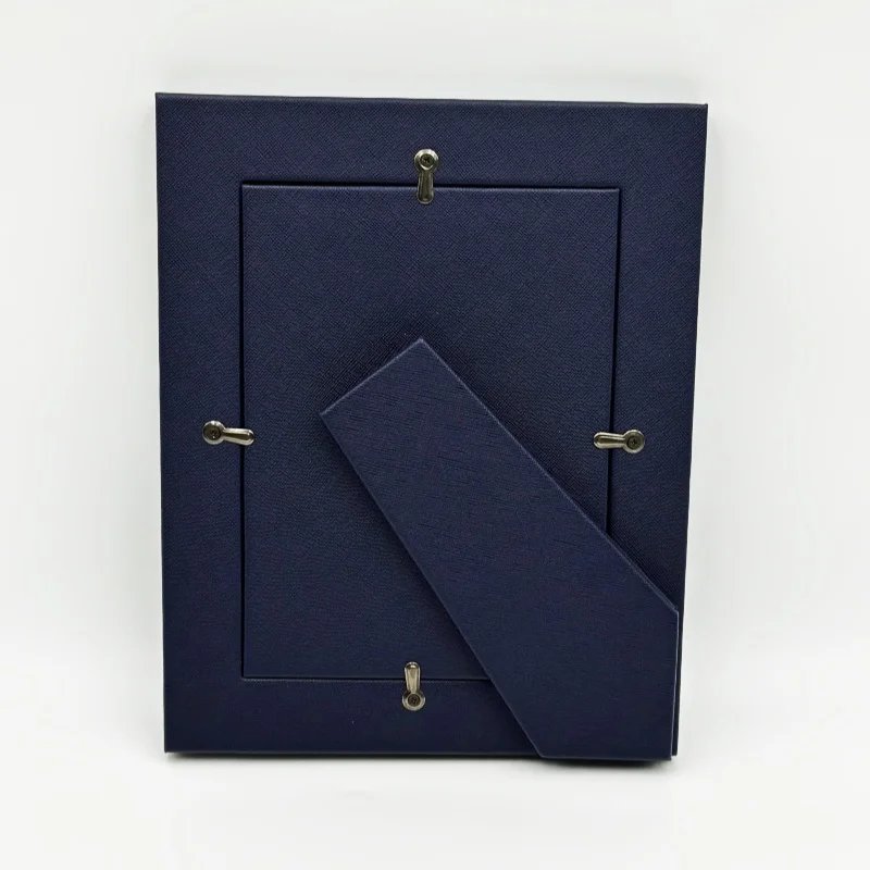 Wholesale custom family picture frames wholesale pu leather photo frame