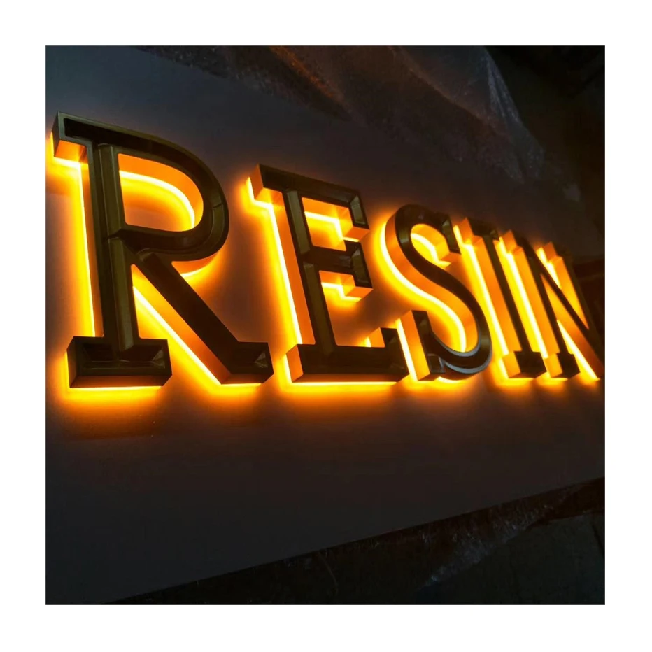 Factory Outdoor Stainless Steel Backlit Channel Letter 3d Signage Company Name Brand Logo Sign