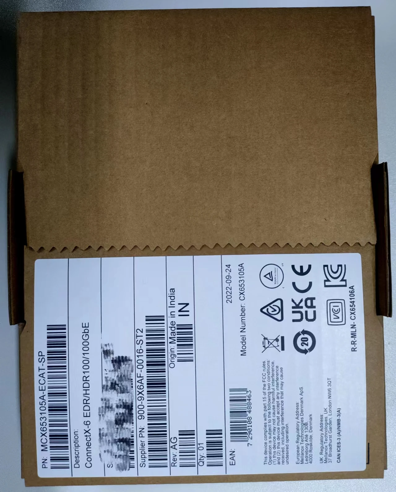 Адаптер для карт памяти MCX631102AN-ADAT Lx EN 25GbE с двумя портами SFP28 PCIe 4 0x8 No C rypto высокий