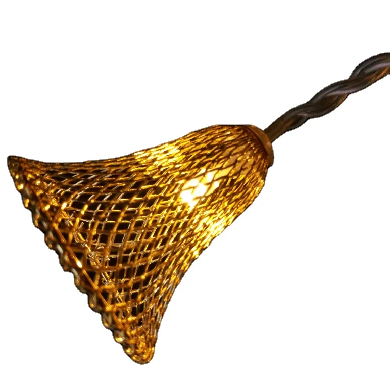 Colorful battery powered bell christmas tree holiday decoration led string light