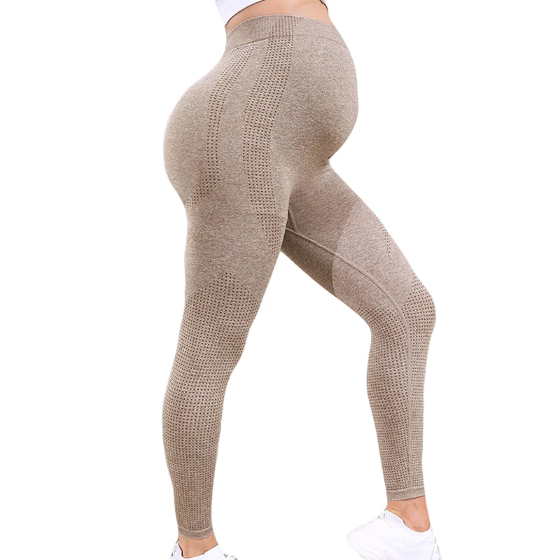 FLW High Quality Pregnant Maternity Clothes Seamless Maternity Leggings for Women Pregnancy Yoga Pant