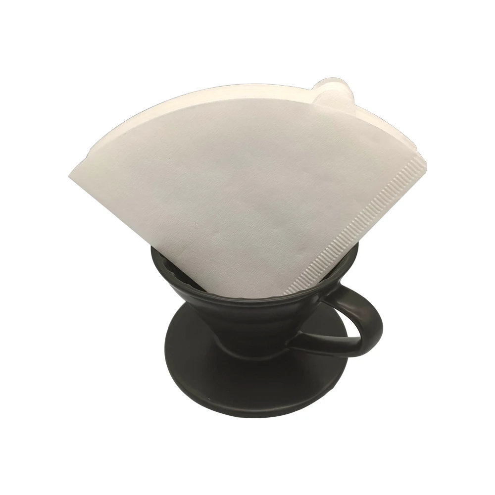 Биоразлагаемые Пищевые фильтры в ушах коричневого, натурального и белого цвета для кофе, конусная бумага v60, ручные капельные фильтры для холодного приготовления