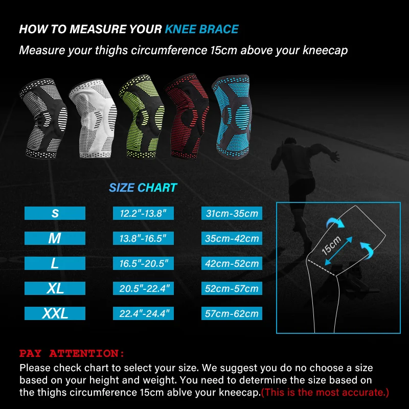 Wholesale Variety of color professional sports support safety knee pads football mountaineering protection knee pads