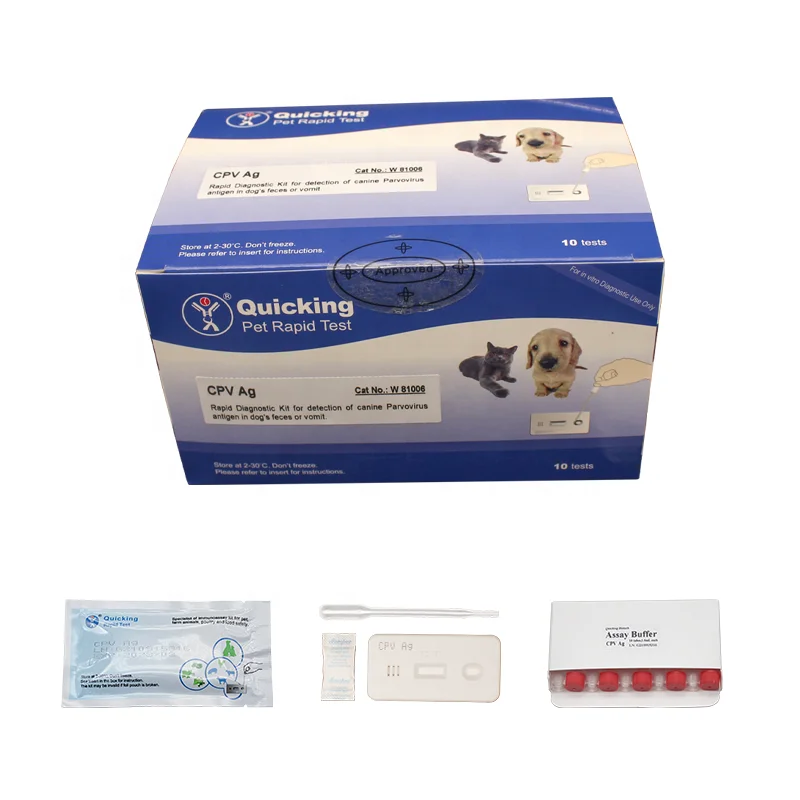 veterinary hospital Diagnostic dog disease test canine parvovirus CPV ag antigen rapid test kit
