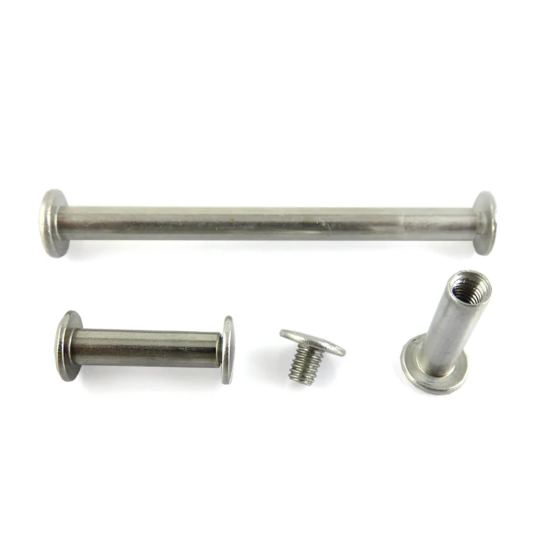 Factory High Quality  Iron plated nickel 304 stainless steel lock nut screw,chicago screw