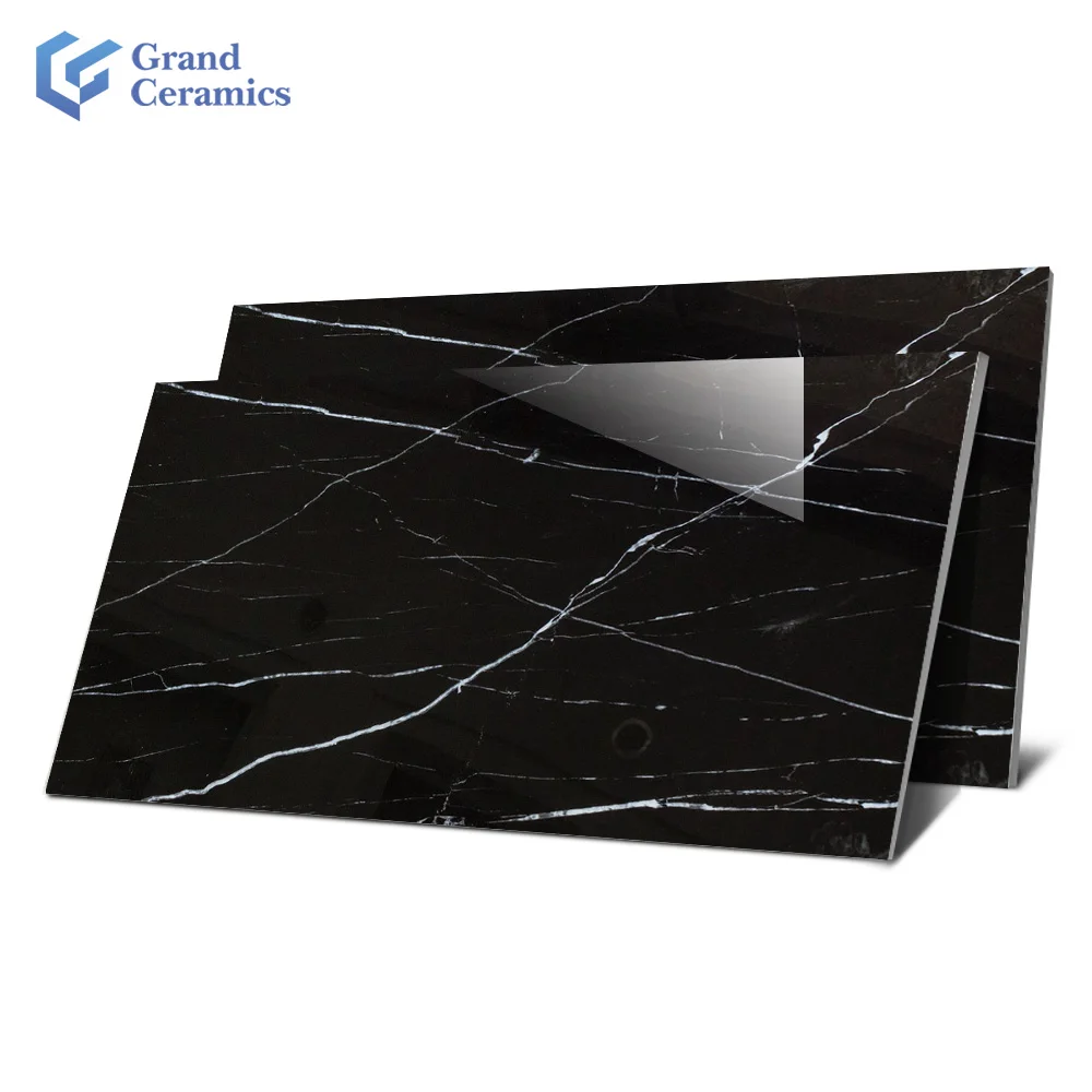 
Glossy Dark marble look 1200x600 mm polished glazed porcelain floor tiles 