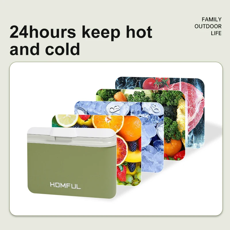 HOMFUL New Arrival Popular Luxury Food Grade ESP Foam Outdoor Camping 13L Beer Cooler Box