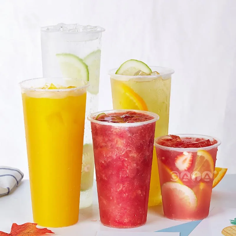 Manufacturer Disposable PP Hard Cups Custom Glass Plastic Injection Bubble Tea Cup With Lids