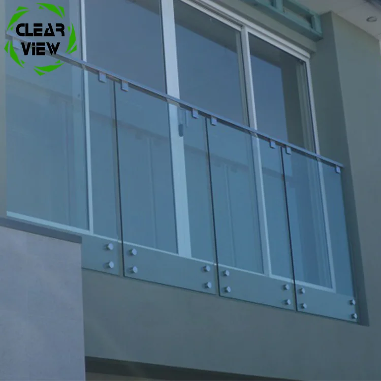 Clearview Furnishing outdoor led balcony aluminum glass railing for house