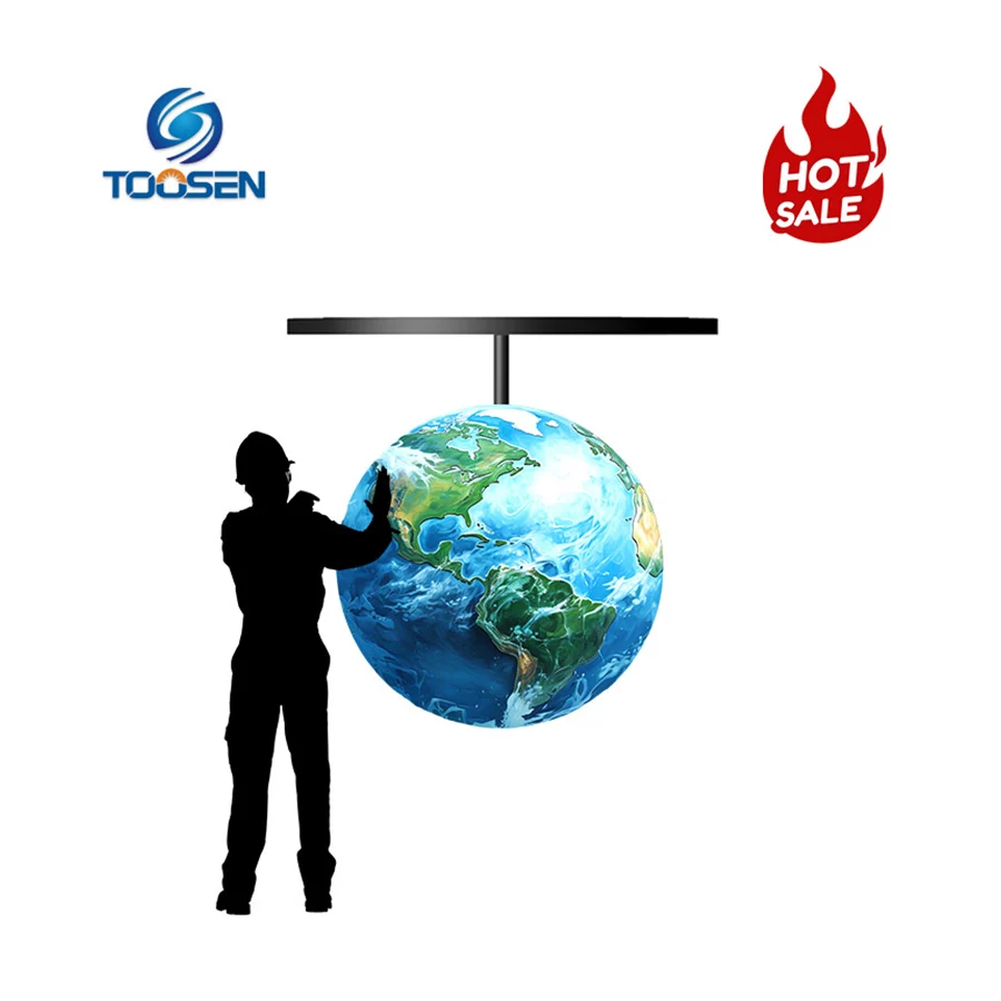 Toosen Sphere LED Video Screen Globe Shape P1.2P1.5P1.8P2.5P3P4P5 LED Screen Ball 3D Pantalla Spherical LED Display Manufacturer