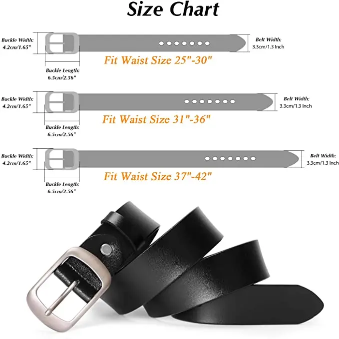 Genuine Leather Fashion Women Leather Belts Woman Waist Belt for Jeans Pants