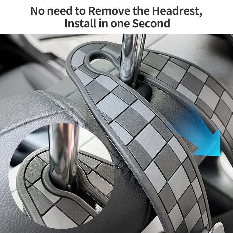 PVC Car Purse Headrest Hooks for Purses and Bags Car Seat Back Double Hook Car Seats Hooks for Headrest