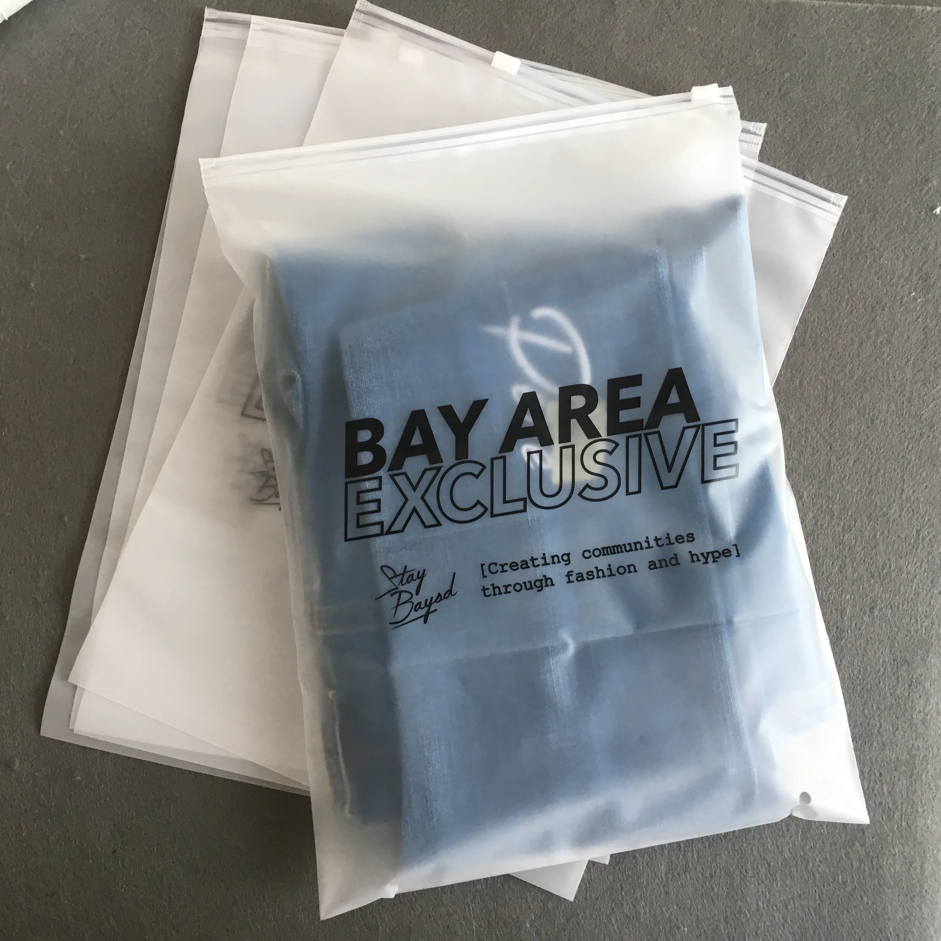 
Custom logo design clear bag courier mailing plastic product packaging transport bag for clothes 