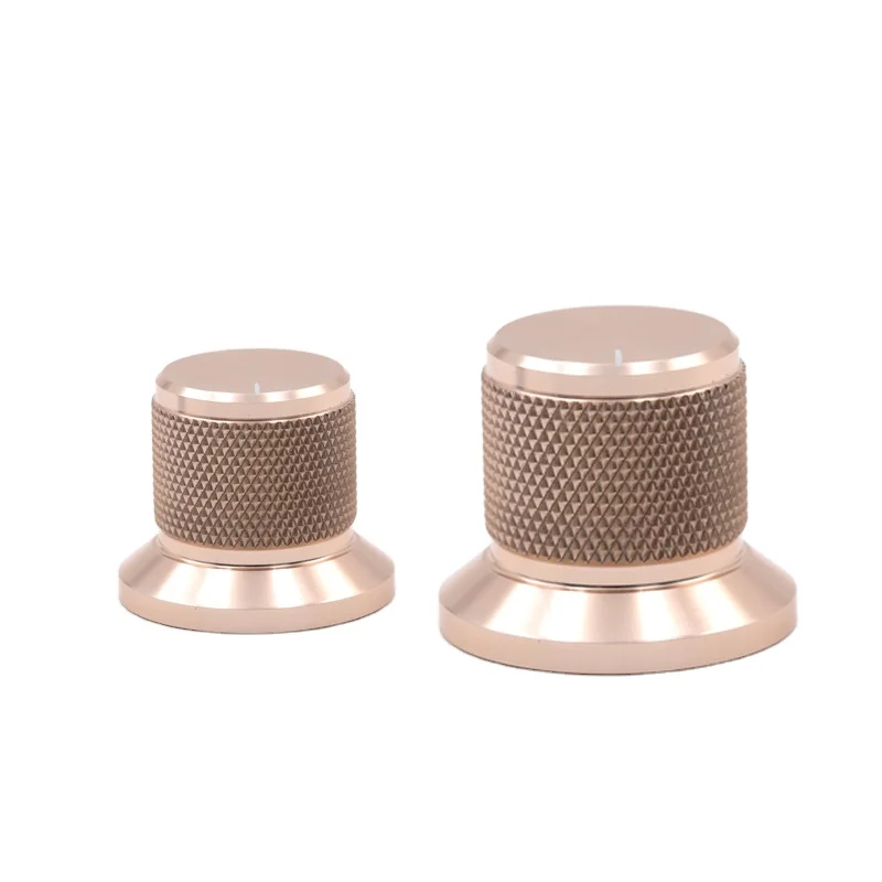 Diameter 24mm Aluminum skirt cap-style knobs set screw instrument to rotate wireless black volume Control knob