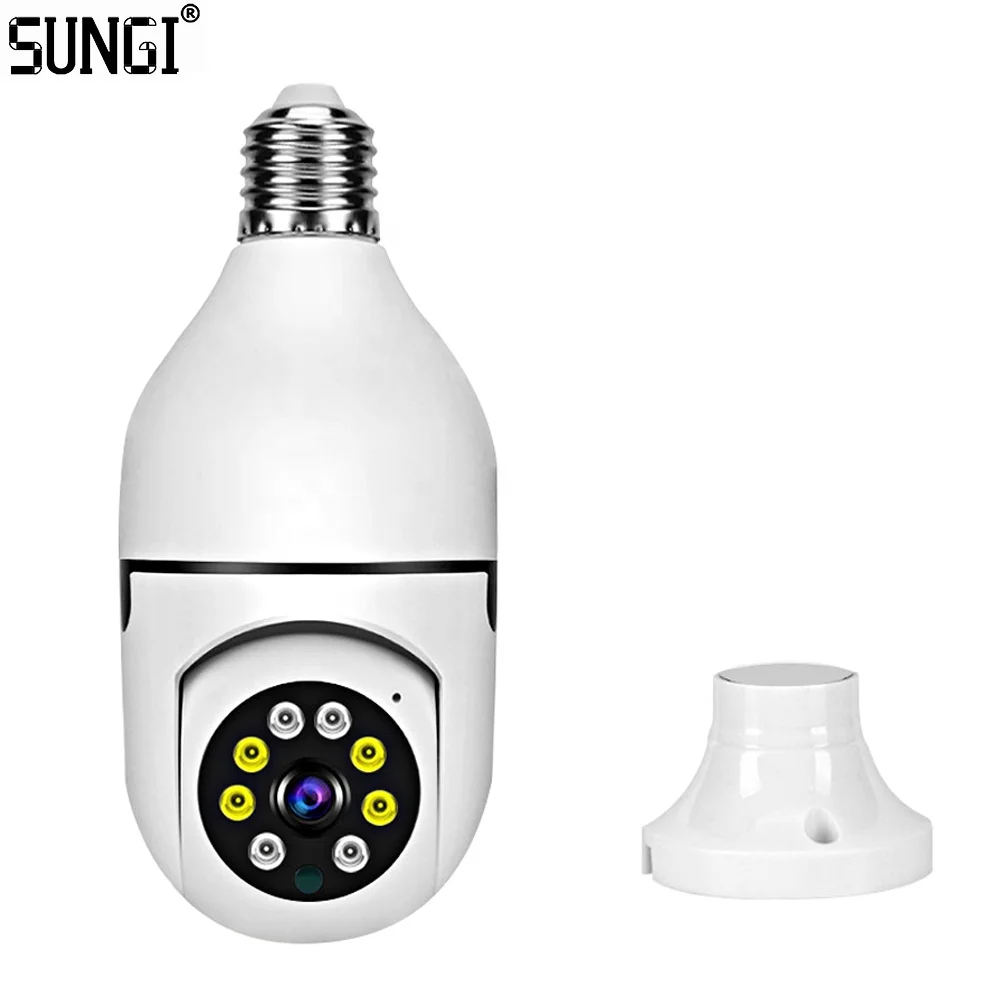 Light Bulb Security Camera 360 Degree Panoramic IP Camera Home Surveillance Cam with Motion Detection Alarm Night Vision E27