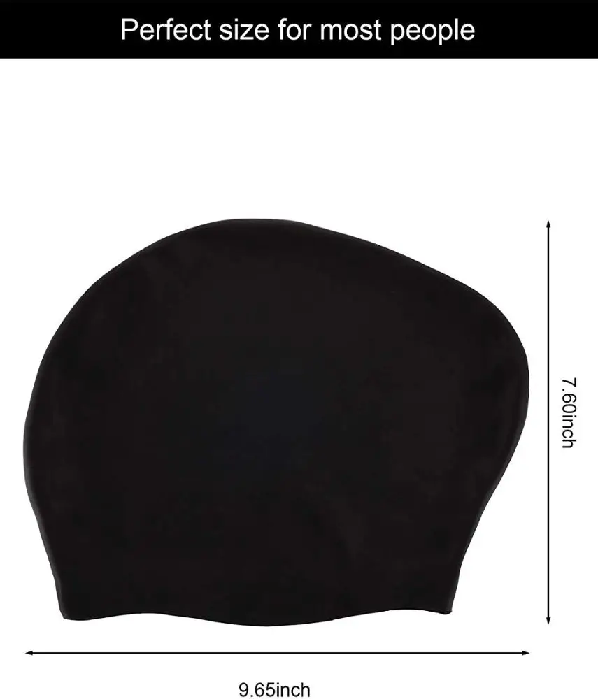 
Long Hair Swim Caps Designed for Curly Hair, Dreadlocks, Weaves, Adult Woman and Men Waterproof durable silicone Swimming Cap 