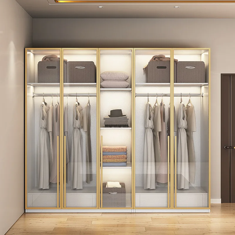 ULT-YJ-90  Modern  bedroom wardrobe designs  luxury  apartment cabinet rental room storage customized wardrobes