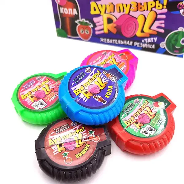 Wholesale Custom Sweet Fruit Flavour Chewing Roll Bubble Gum