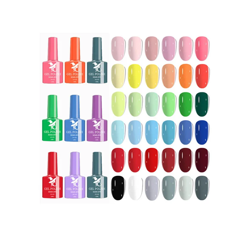 wholesale oem private label colorful uv led gel varnish semi permanent soak off gel nail polish for nails art salon