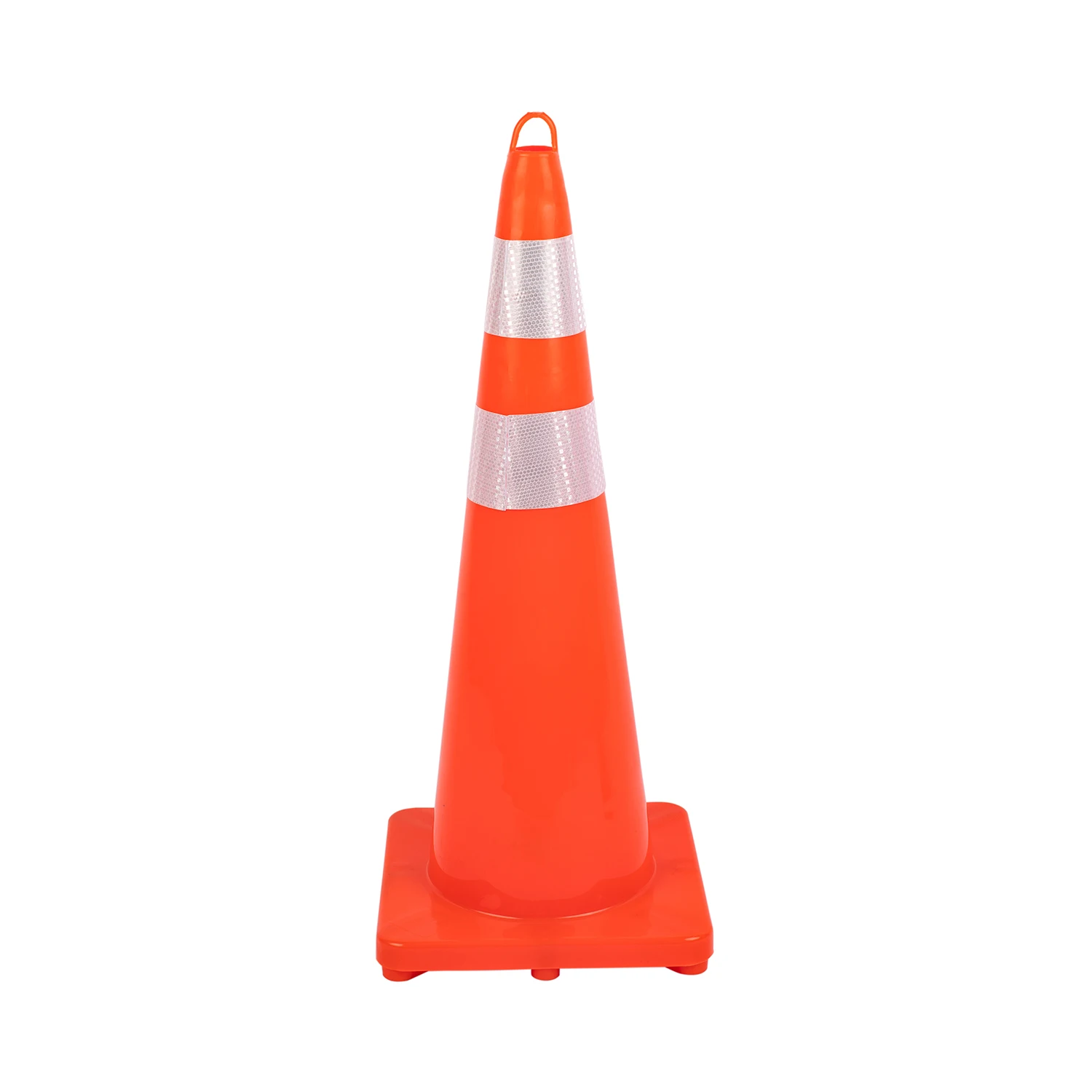 900CM PVC Traffic Safety Cones with 2 Reflective Collars and Handle Road Delineator Posts for Home Use & Traffic Control