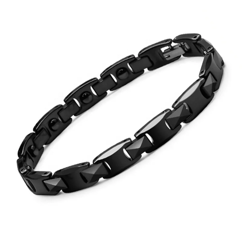 Fashion Black Zirconia Chain Bracelet Ceramic Magnetic Bracelet Luxury Magnetic Bracelet For Women