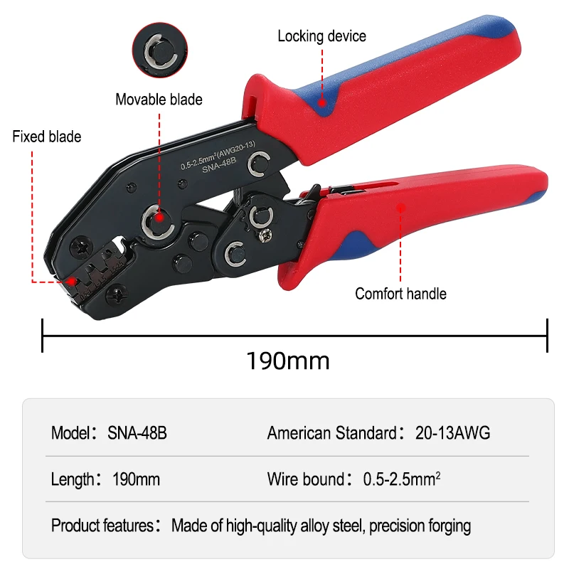 Customized professional Professional Multi-Function Crimping Pliers for Various Electrical Wire Connectors