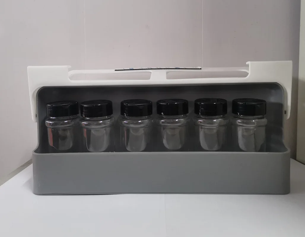 Home And Kitchen Spice Storage Bottle Plastic Seasoning Jar With Organizer Rack