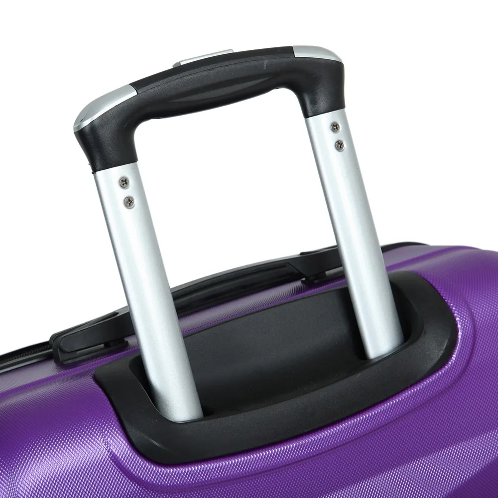Adjustable Telescopic Handle Suitcase Bag Customized Trolley Bag Luggage Light Weight Luxury Purple Travel Luggage