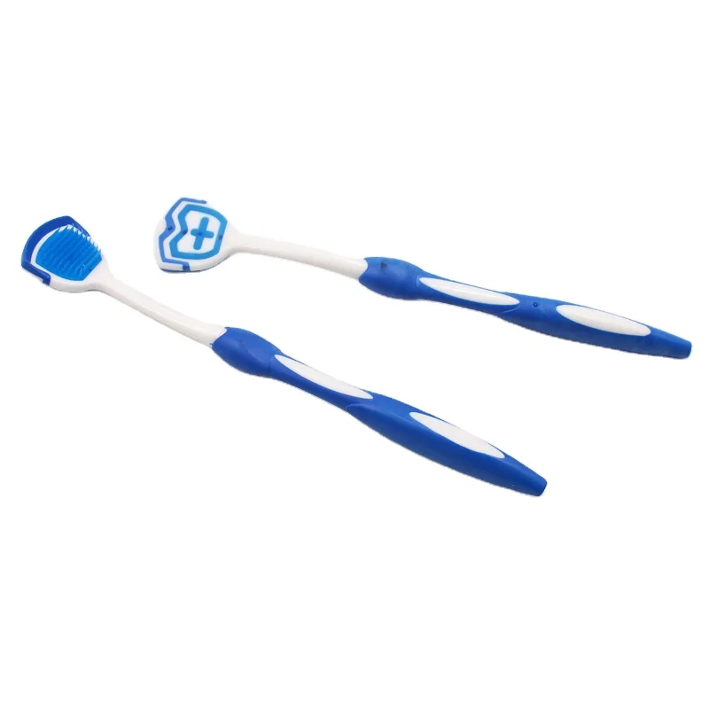 OEM 100 Soft Rubber Bristles Adult Plastic Tongue Scraper