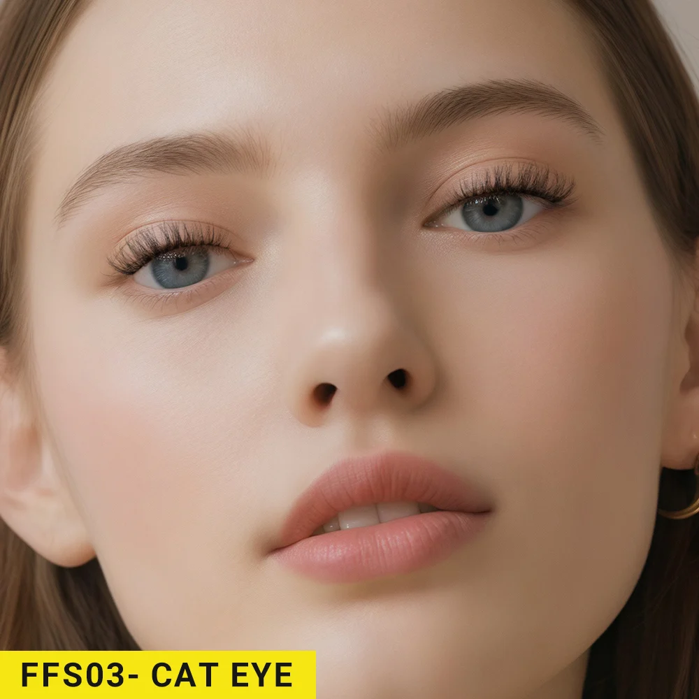 Wholesale Flat Band Fluffy Pre-Cut Segment Cluster Lashes Cat Eye Styles Professional Diy Individual Eyelash Extension