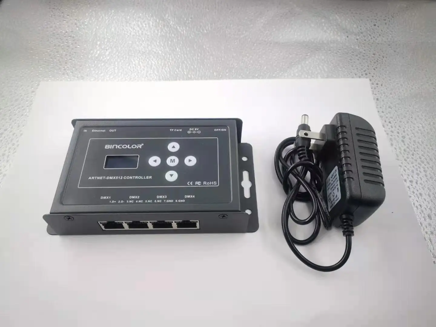 BC-DMX4 4-канальный контроллер Artnet к DMX512 с 8G SD-картой 16 эффектов записи для ламп DMX