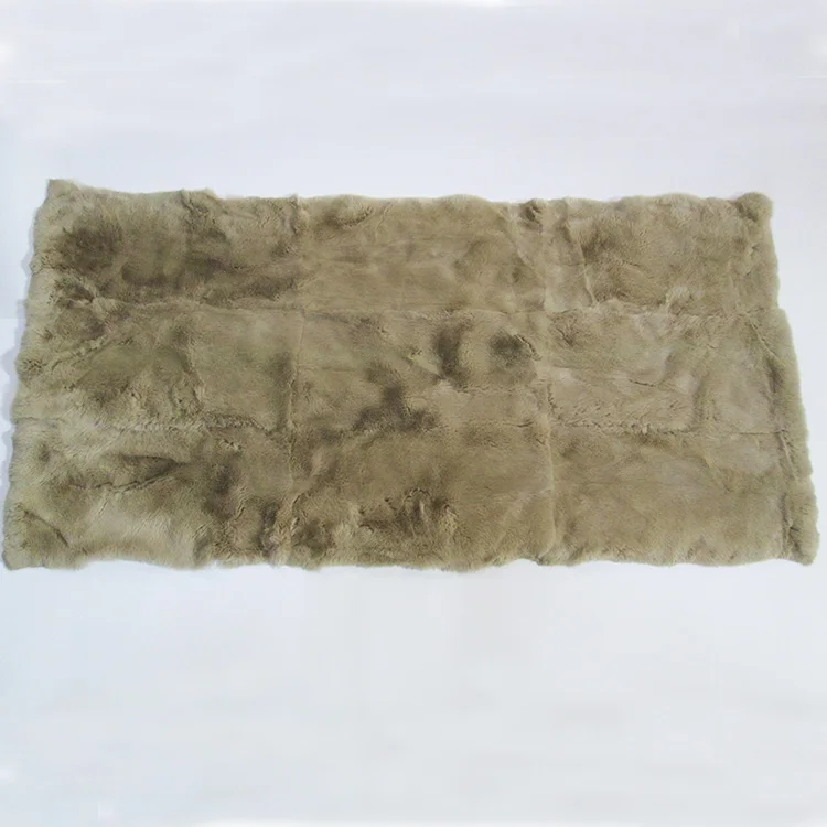 Genuine soft dyed Chinese rabbit fur black color rex rabbit fur throw