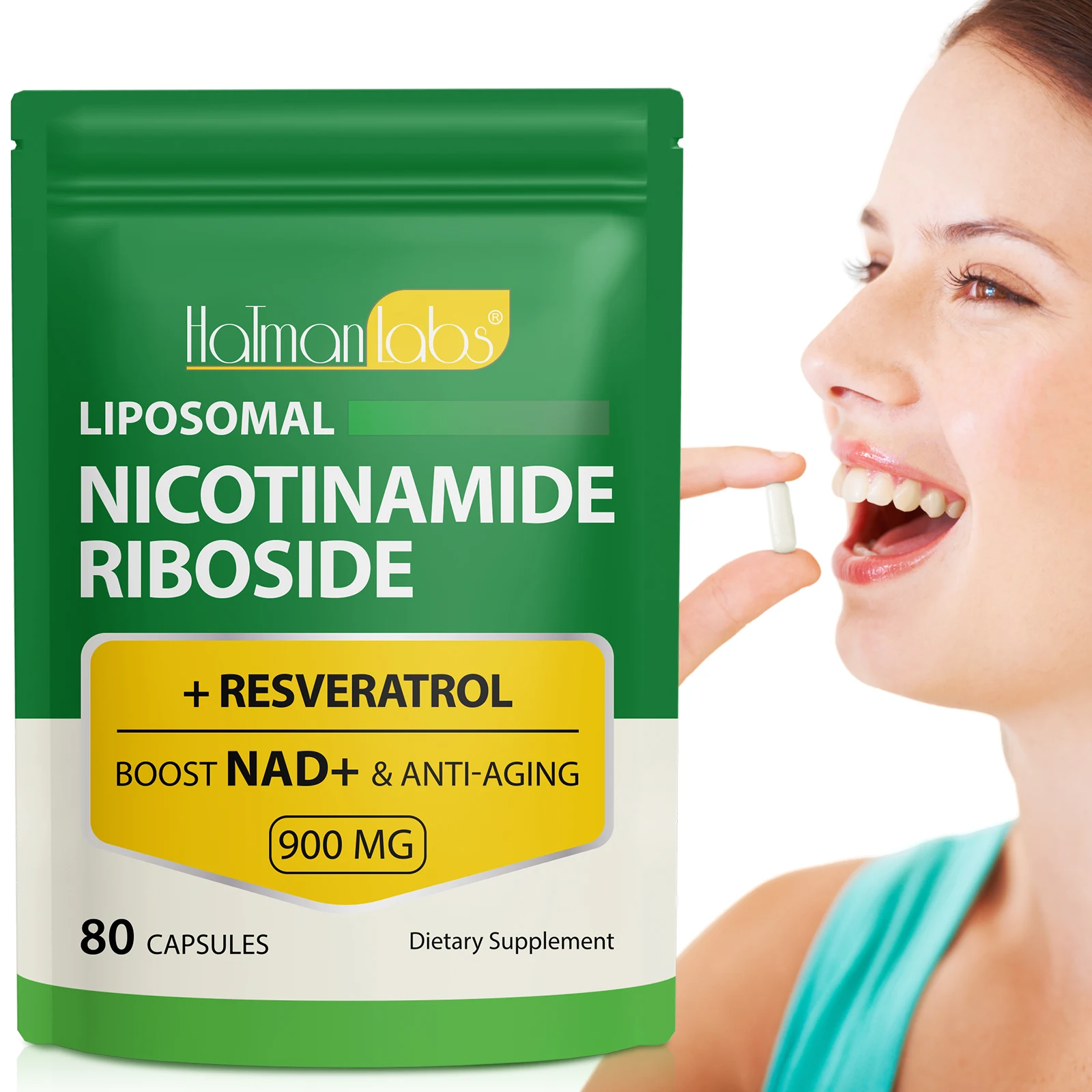 Hatmanlabs antioxidant anti aging nad nicotinamide riboside supplement capsules liposomal nad capsule nad supplement