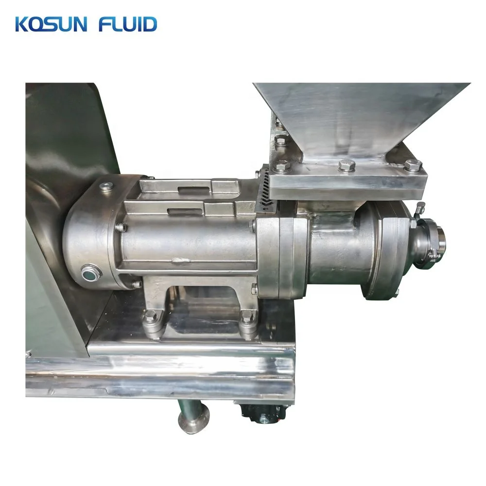 Stainless steel 304 316l high viscosity double twin screw pump with hopper