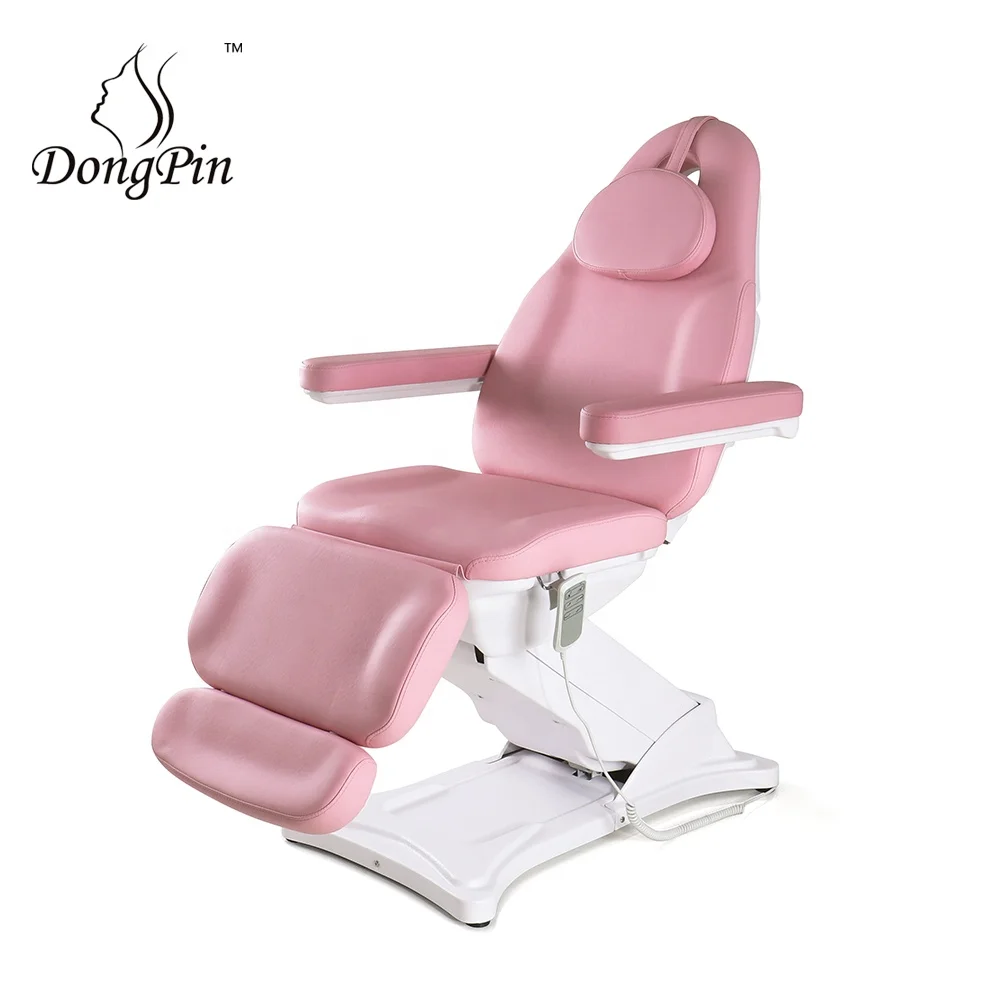 Pink esthetic chair massage electric beauty bed beauty salon facial bed 3 motors