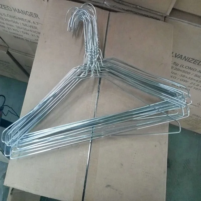 16 Inch Steel Metal Wire Clothes Hangers 13 Gauge Silver